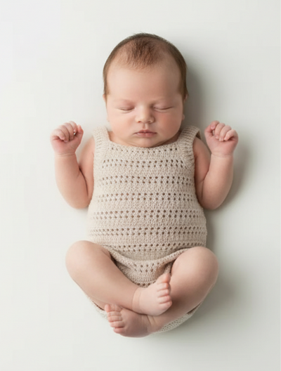 Sand Unisex Romper | Cotton Crochet