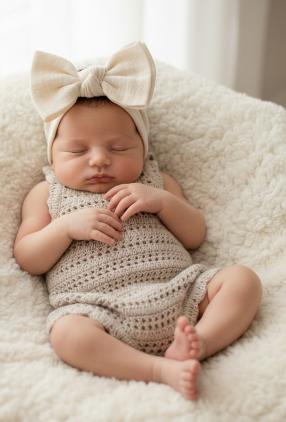 Sand Girls Romper | Cotton Crochet