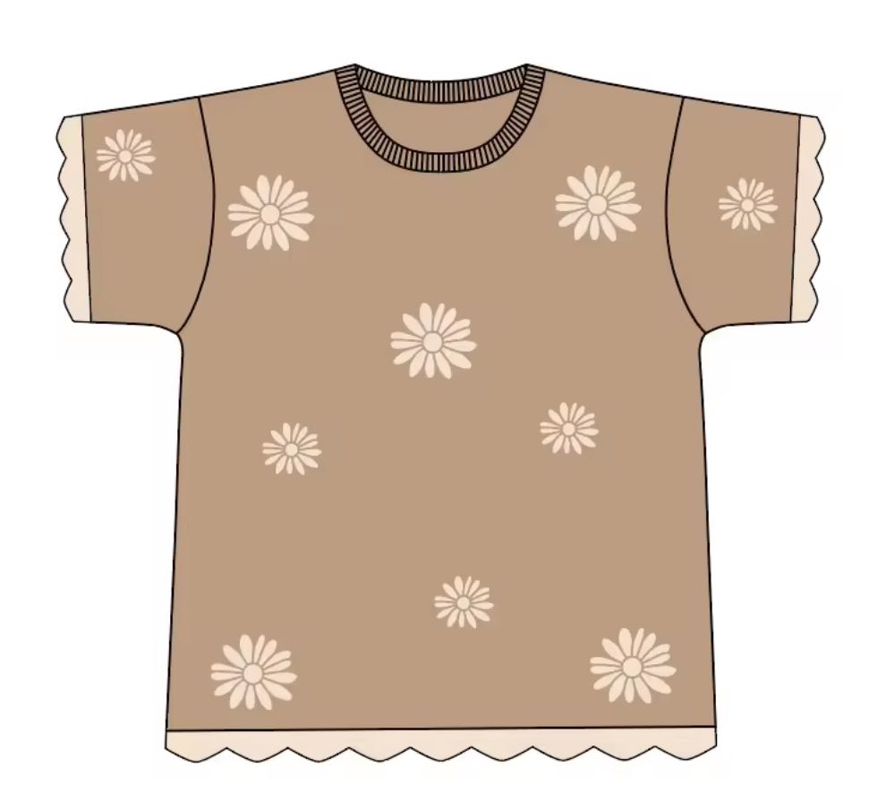 Floral Jaquard Tee | Hazel (Kids)