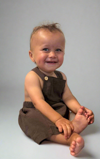Chocolate Overalls | Bamboo Cotton (may have small marks on material)