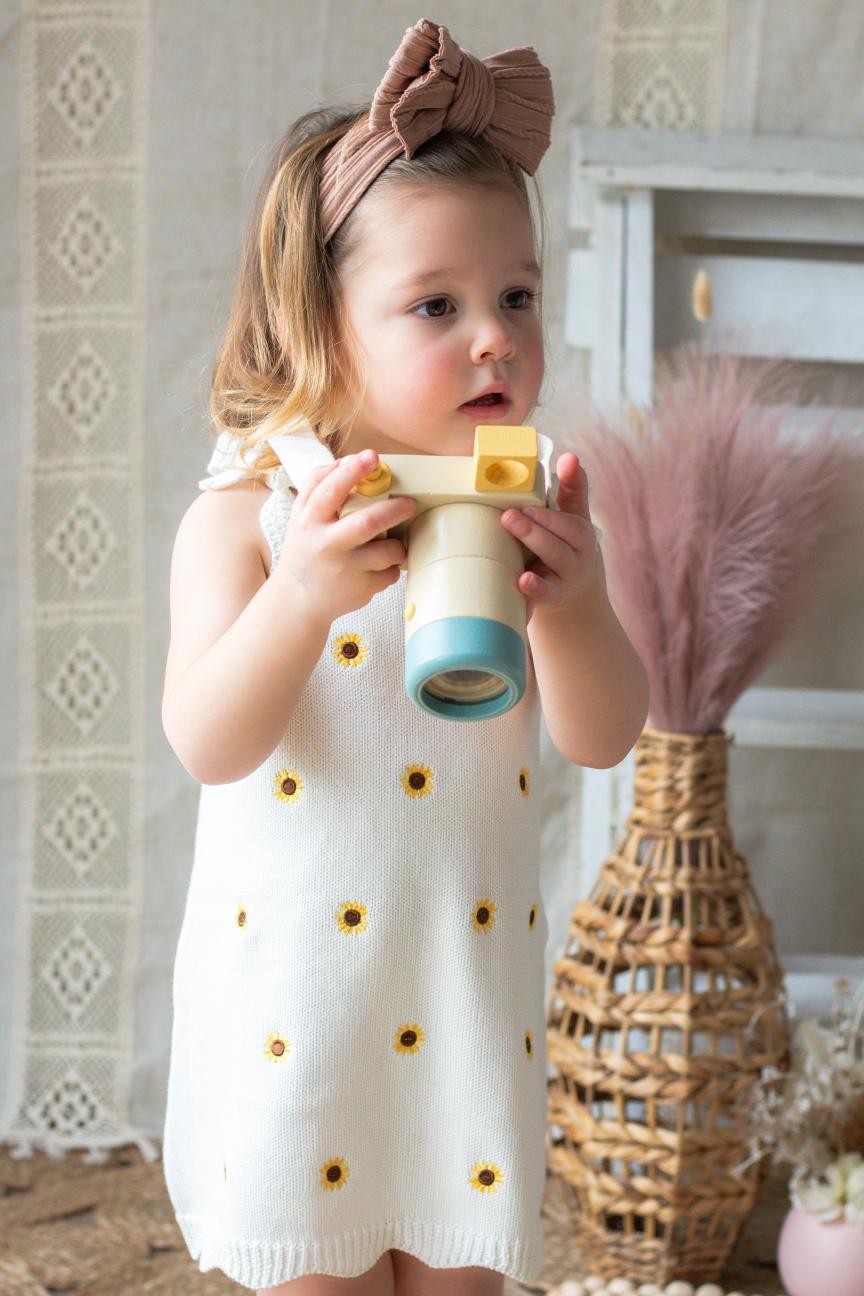 Sunflower Dress | Cotton Embroidered