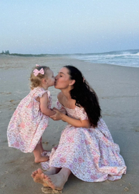 Ava Kids Dress & Hairclip|Cotton/Linen