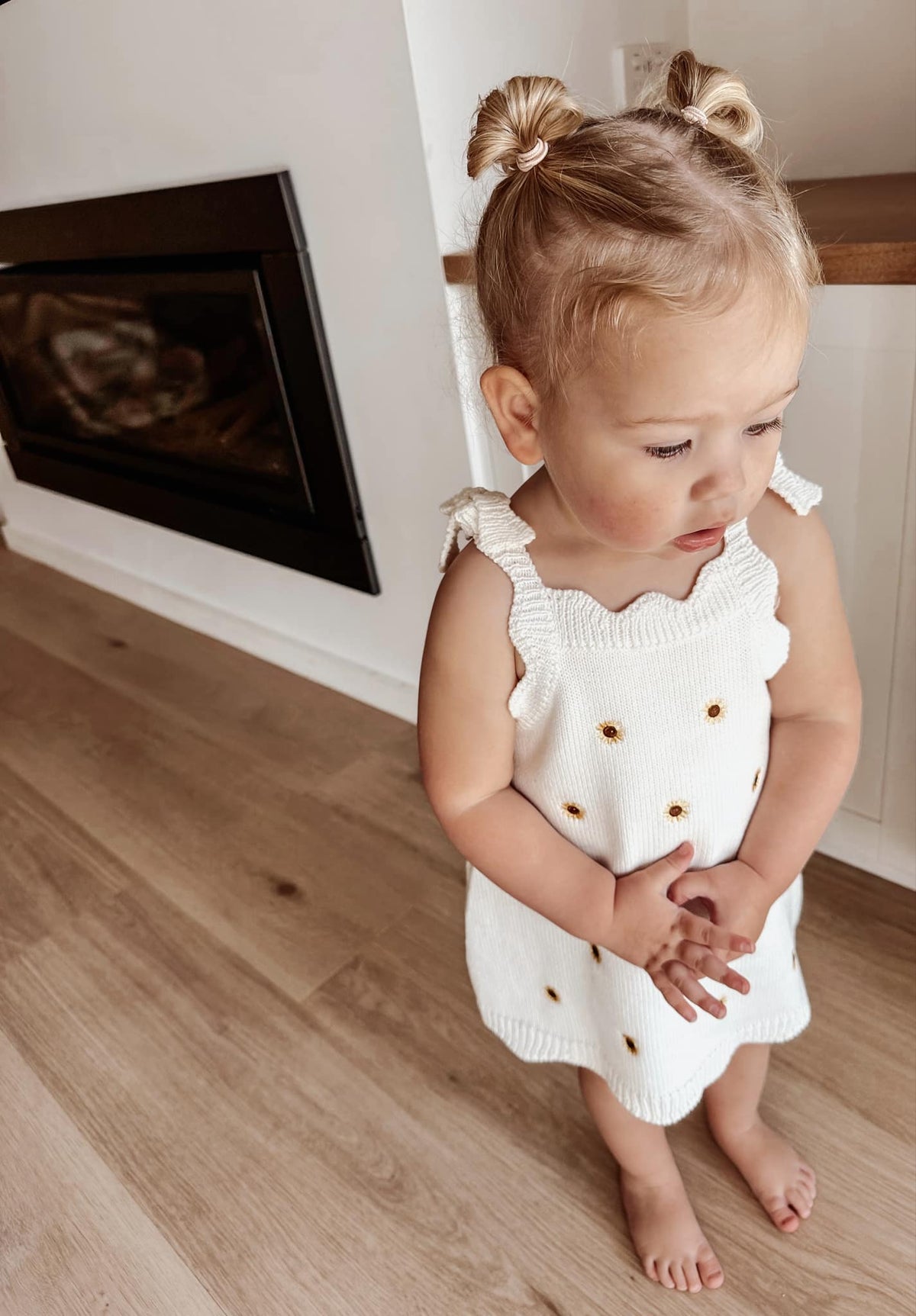 Sunflower Dress | Cotton Embroidered