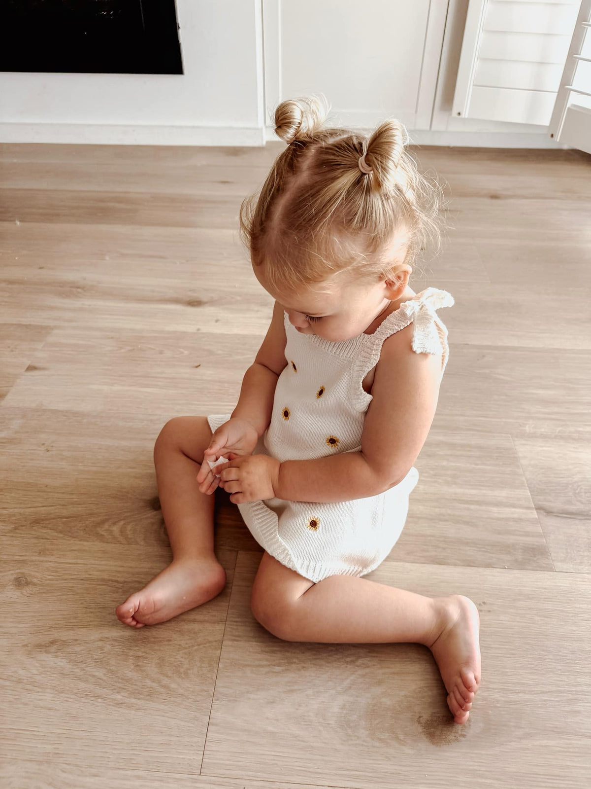 Sunflower Dress | Cotton Embroidered