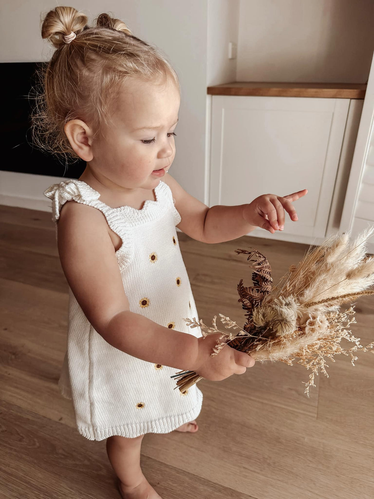 Sunflower Dress | Cotton Embroidered