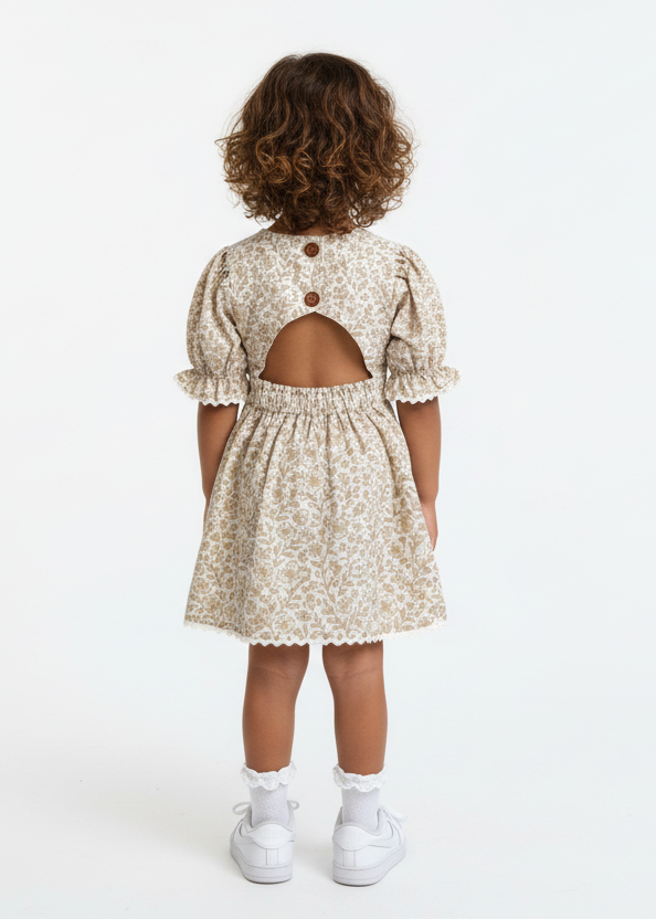 Bloom Kids Dress & Hairclip | Cotton