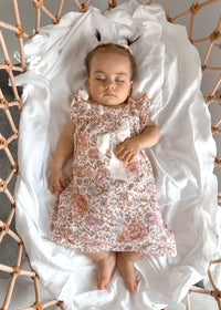 Ava Kids Dress & Hairclip|Cotton/Linen