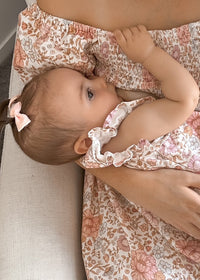 Ava Kids Dress & Hairclip|Cotton/Linen