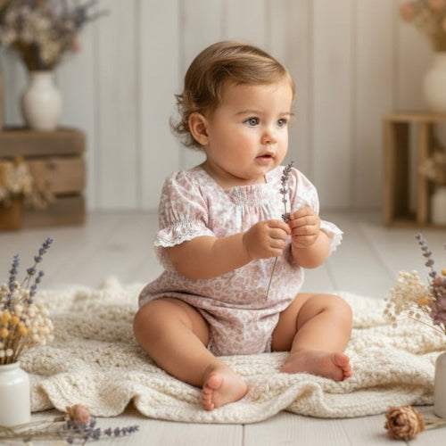 Ava Baby Romper |Cotton/Linen