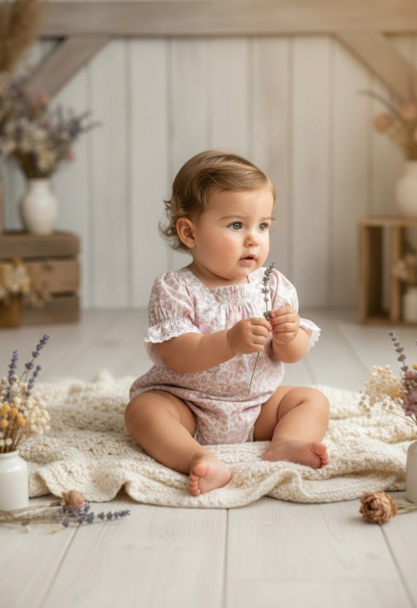 Ava Baby Romper |Cotton/Linen