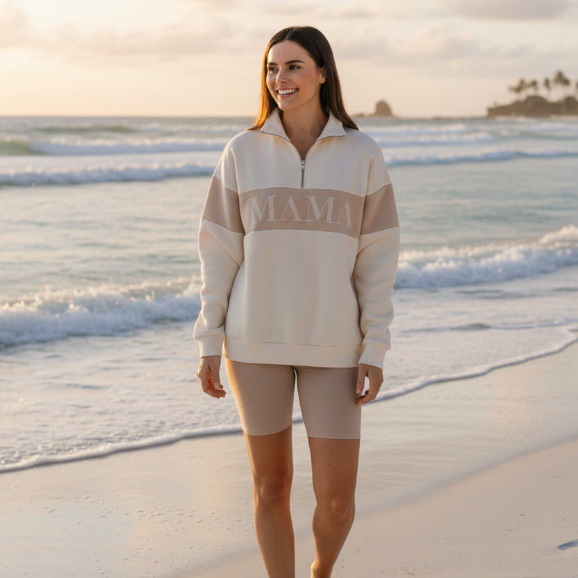 Mama Hazel Sweater | Cotton/Embroidered