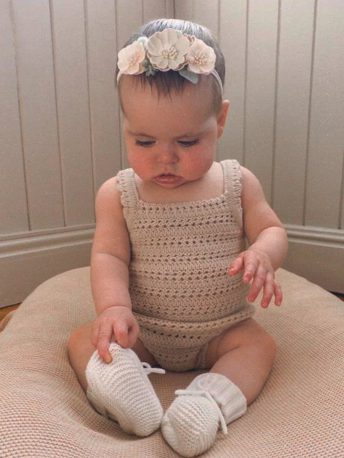 Sand Girls Romper | Cotton Crochet