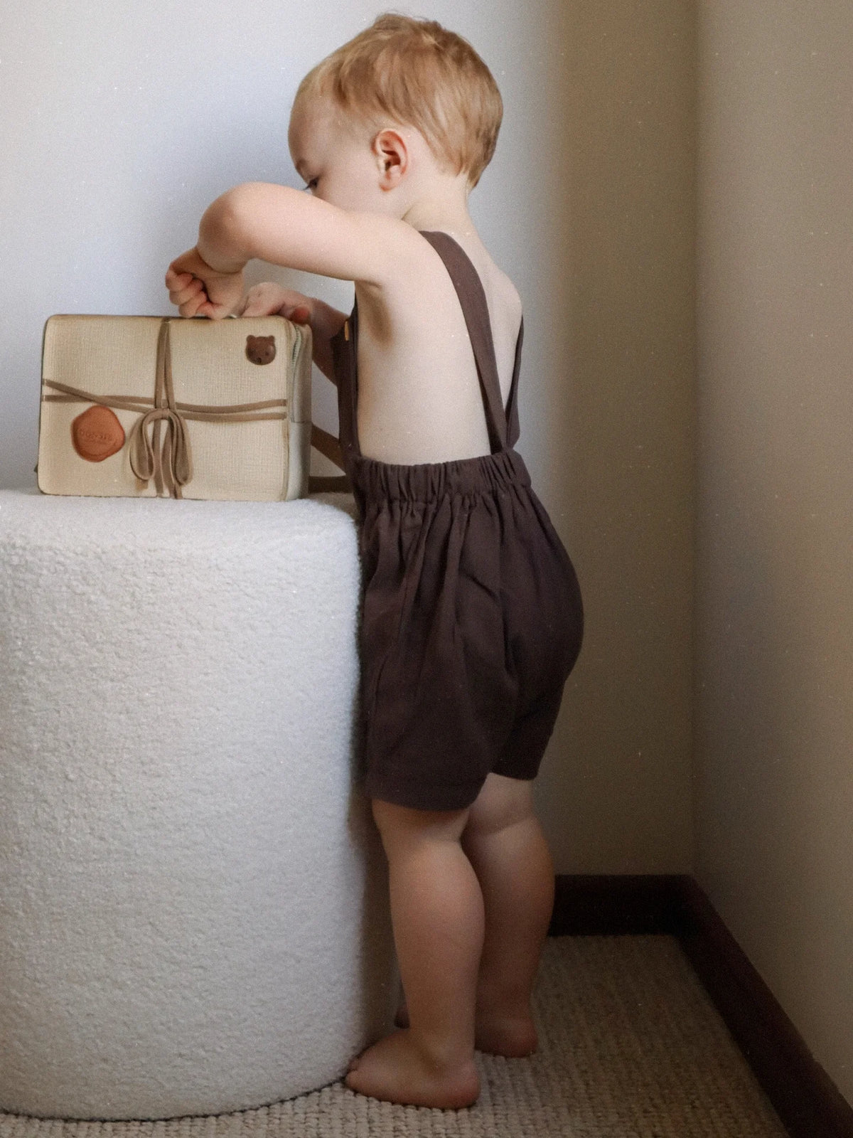 Chocolate Overalls | Bamboo Cotton (reduced due to a small mark on material)