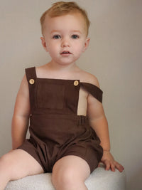 Chocolate Overalls | Bamboo Cotton (may have small marks on material)