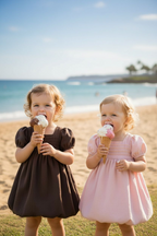 Bubble Strawberry Kids Dress | Linen (Preorder)