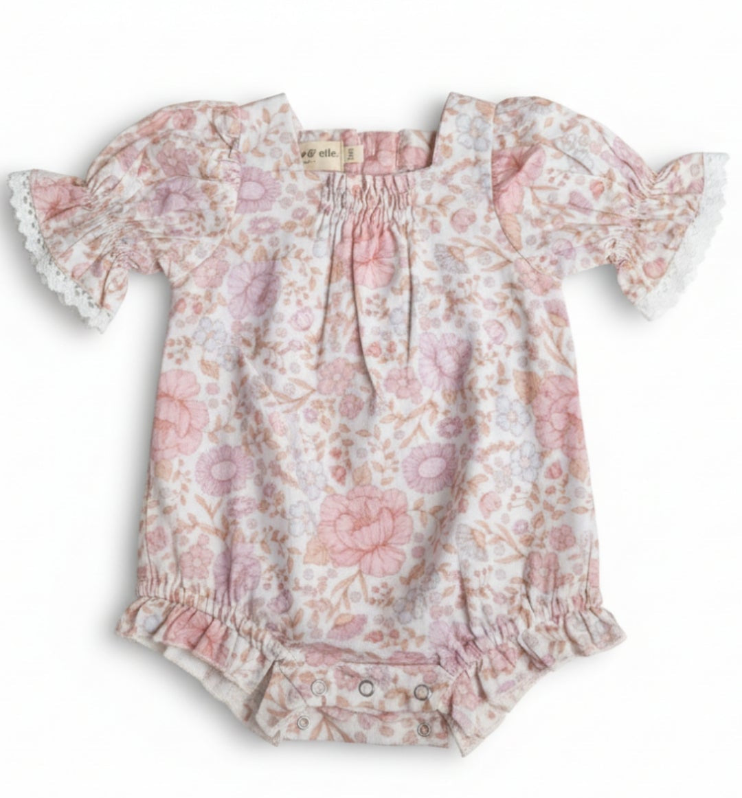 Ava Baby Romper |Cotton/Linen