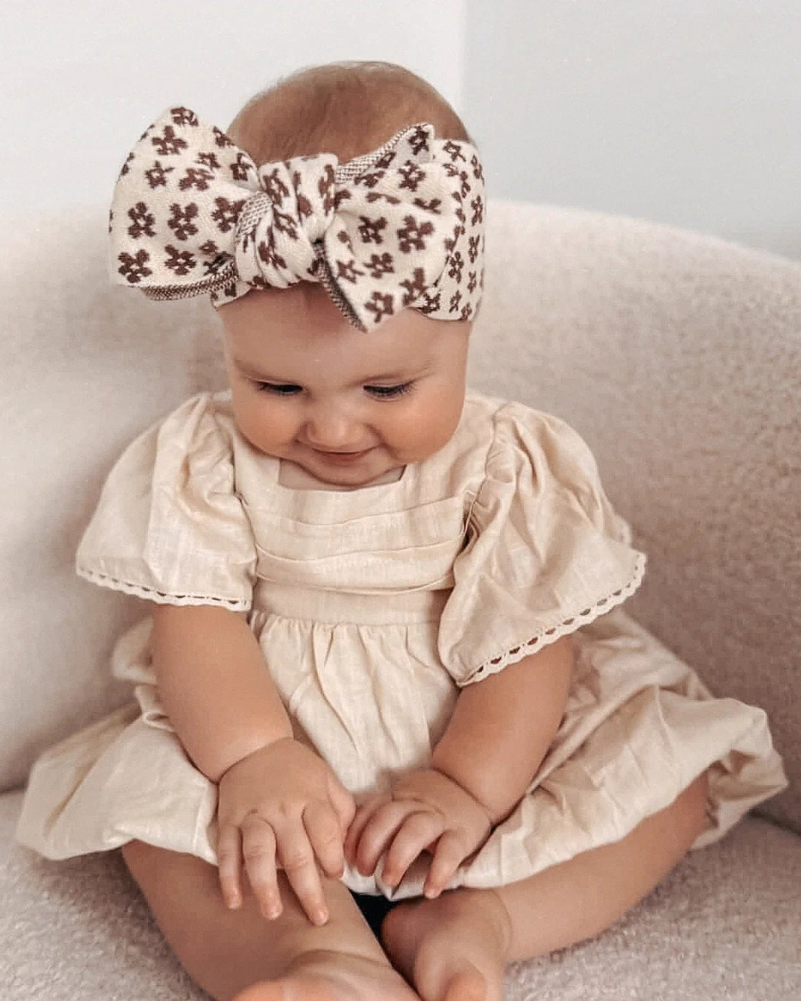 Bubble Vanilla Kids Dress & Hairclip | Linen