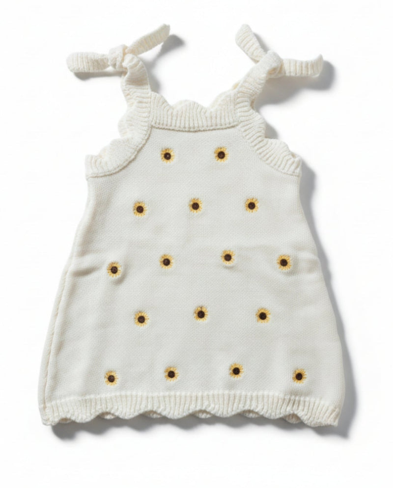 Sunflower Dress | Cotton Embroidered
