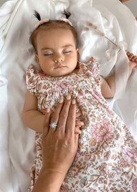 Ava Kids Dress & Hairclip|Cotton/Linen