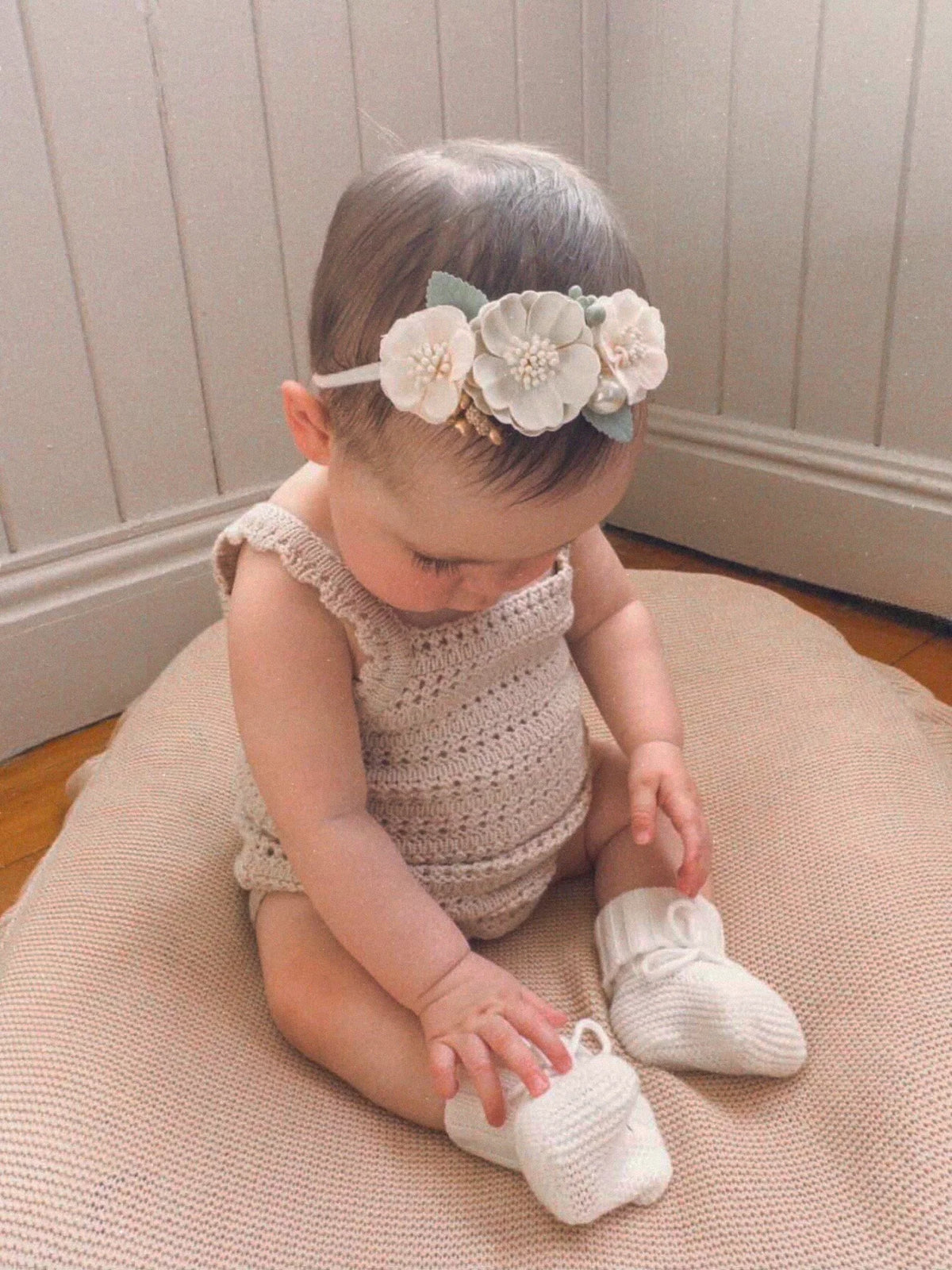 Sand Girls Romper | Cotton Crochet