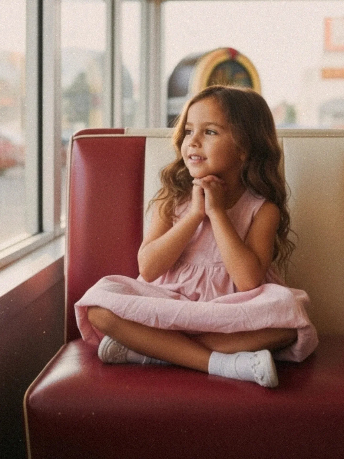 Bubble Strawberry Kids Dress + Hairclip | Bamboo Cotton
