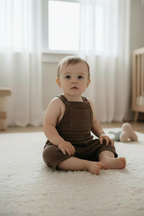 Chocolate Overalls | Linen (Preorder)