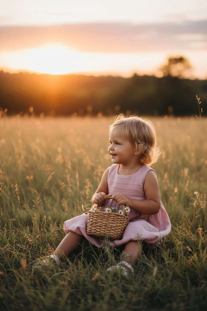 Bubble Strawberry Kids Dress + Hairclip | Bamboo Cotton