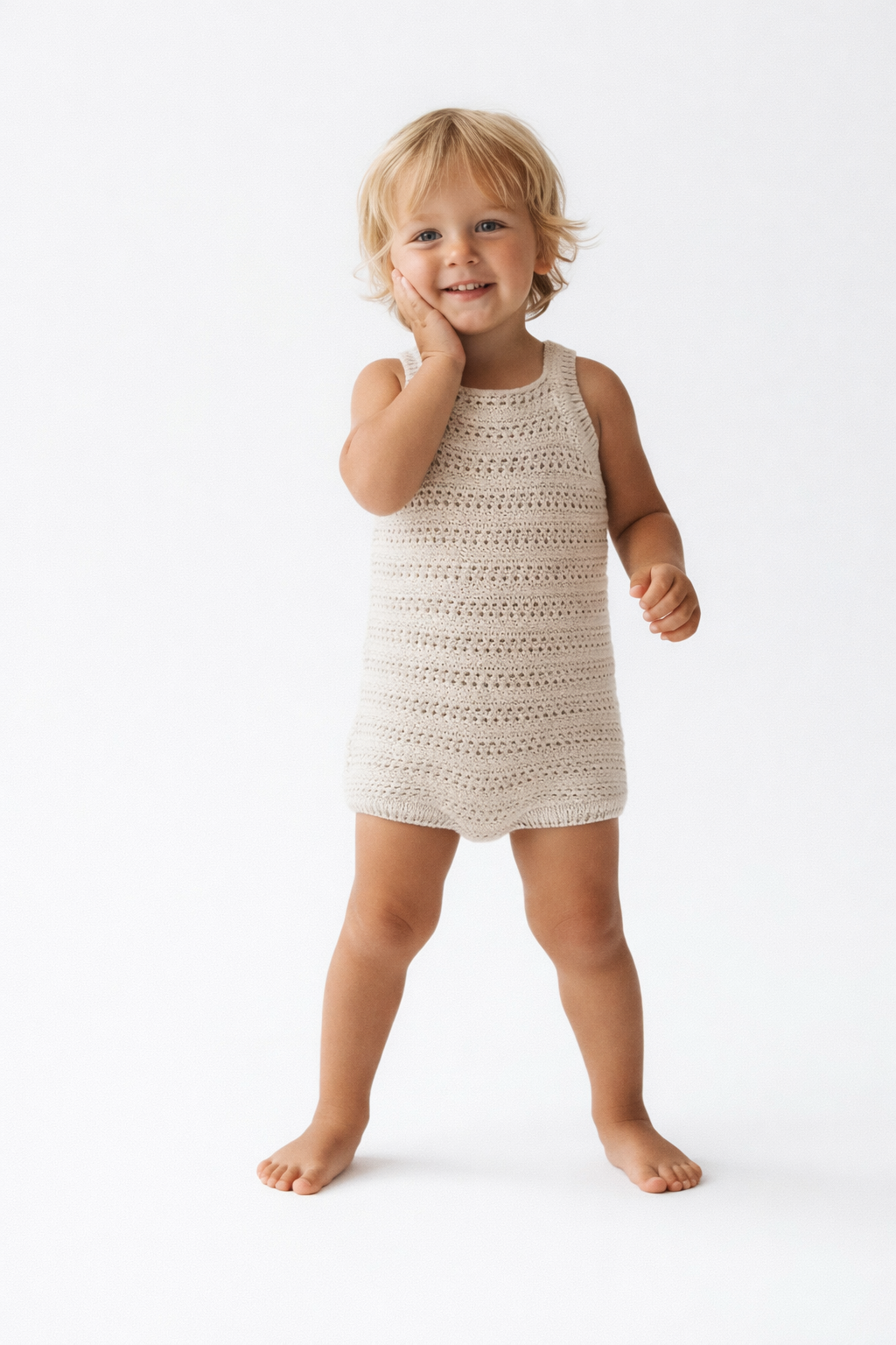 Sand Unisex Romper | Cotton Crochet