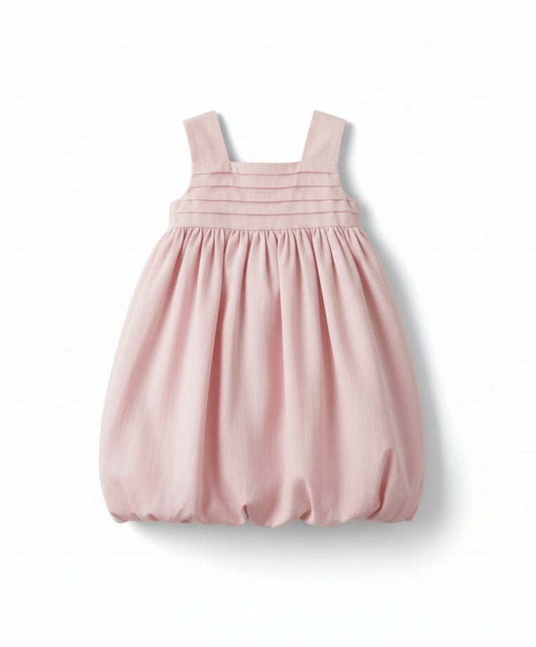 Bubble Strawberry Kids Dress + Hairclip | Bamboo Cotton