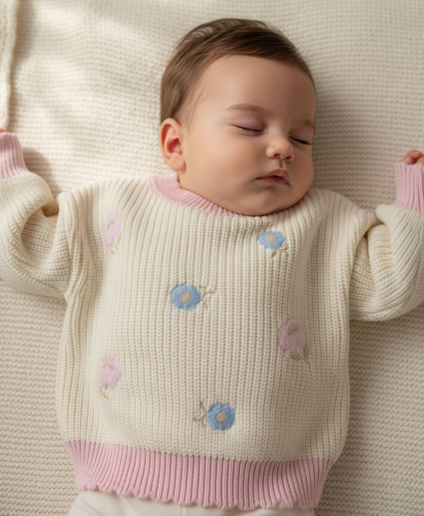 Ava Sweater |Cotton/Embroidered (Preorder)