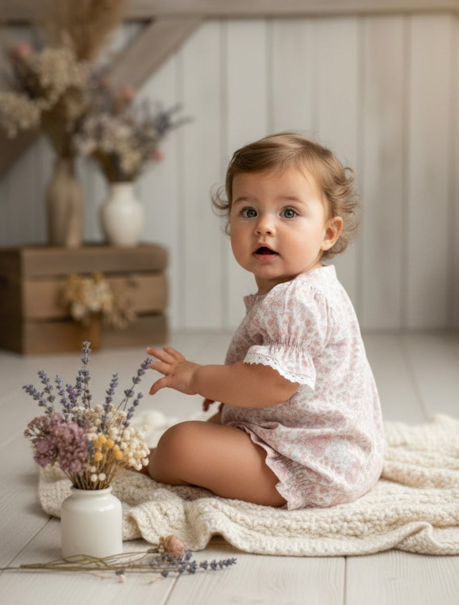 Ava Baby Romper |Cotton/Linen