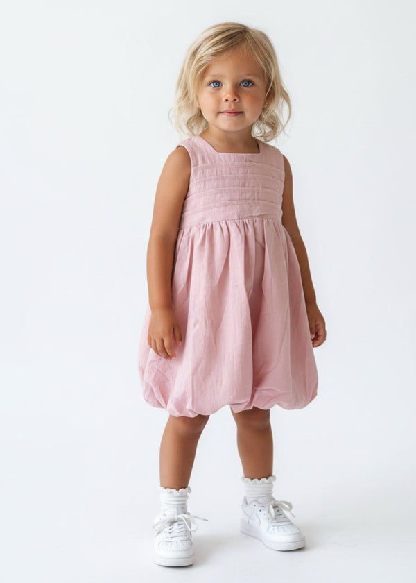 Bubble Strawberry Kids Dress & Hairclip | Bamboo Cotton