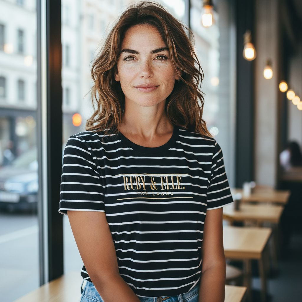 Black Embroidered T-Shirt | Womens