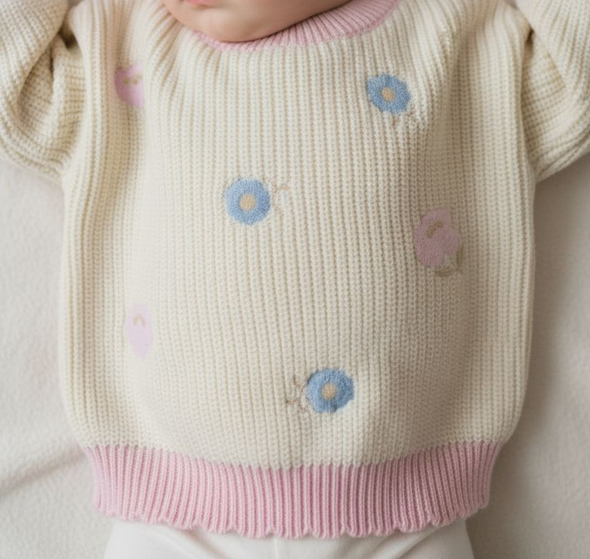 Ava Sweater |Cotton/Embroidered (Preorder)