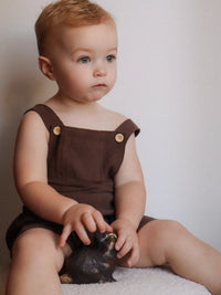 Chocolate Overalls | Bamboo Cotton (may have small marks on material)