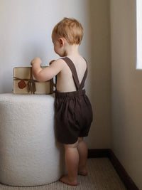 Chocolate Overalls | Bamboo Cotton (may have small marks on material)