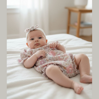 Ava Baby Romper |Cotton/Linen