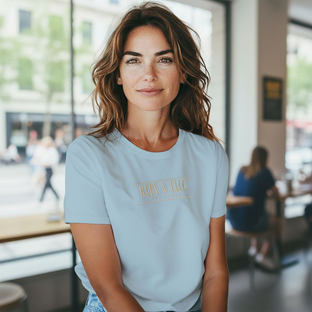 Black Embroidered T-Shirt | Womens
