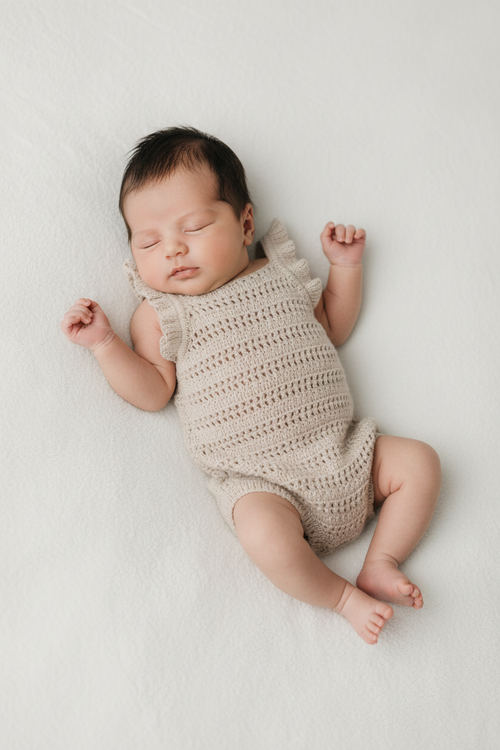 Sand Girls Romper | Cotton Crochet