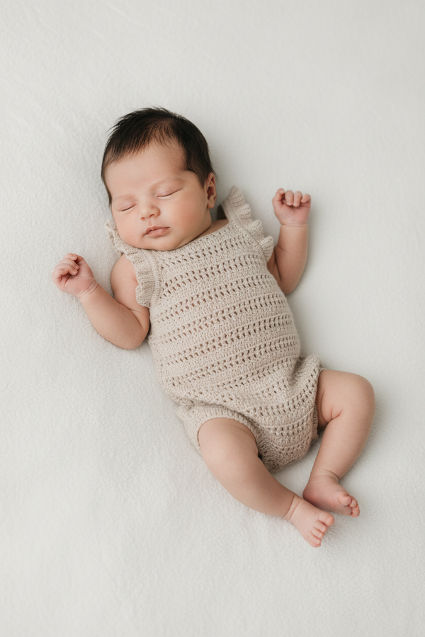 Sand Girls Romper | Cotton Crochet